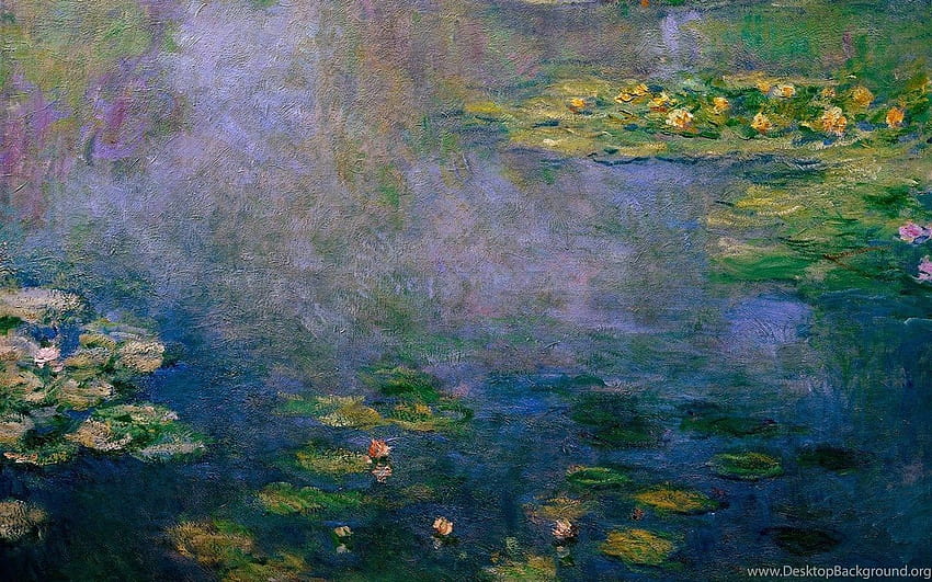 Melukis Lili Air Claude Monet Dan ... Latar Belakang Wallpaper HD