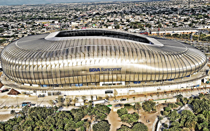 Estadio BBVA Bancomer, สนามฟุตบอลเม็กซิกัน, สนามกีฬา Monterrey, Guadalupe, Nuevo Leon, เม็กซิโก, มุมมองด้านข้าง, ภายนอก, สนามกีฬา, El Gigante de Acero ด้วยความละเอียด 2560x1600 คุณสูง วอลล์เปเปอร์ HD