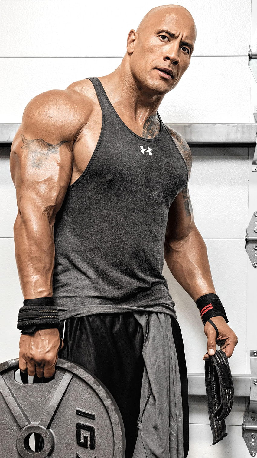 The Rock, Dwayne Johnson, Gewichte, Training, Android Dwayne Johnson HD-Handy-Hintergrundbild