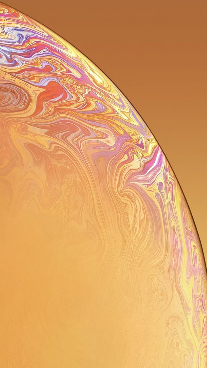 iPhone X XR, surface, bubble, yellow, iphone 11 xr HD phone wallpaper