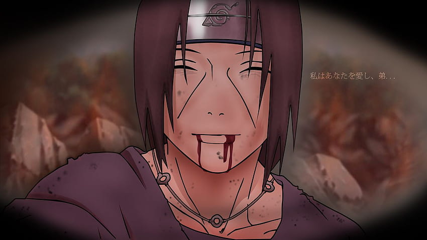 Naruto: Última sonrisa, itachi sonriendo fondo de pantalla