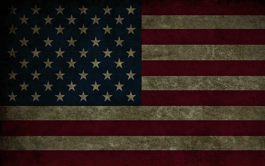 苦しめられたアメリカの国旗の完全な米国のコンピューター、Android の米国の旗 高画質の壁紙