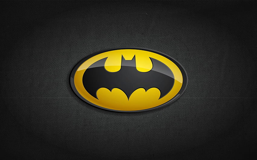 Yellow Batman Logo, yellow batman sign HD wallpaper