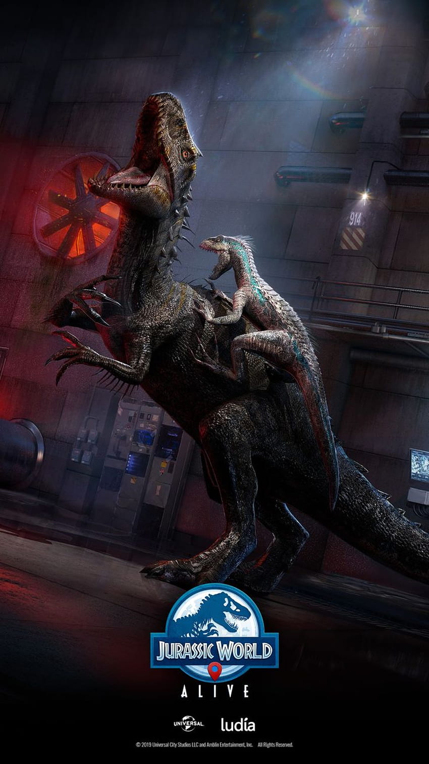 Jurassic World Alive, dunia jurassic indominus rex wallpaper ponsel HD