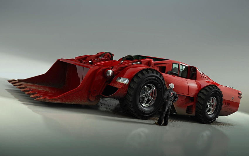 3D Renders Cars Vehículos rojos, autos grandes fondo de pantalla