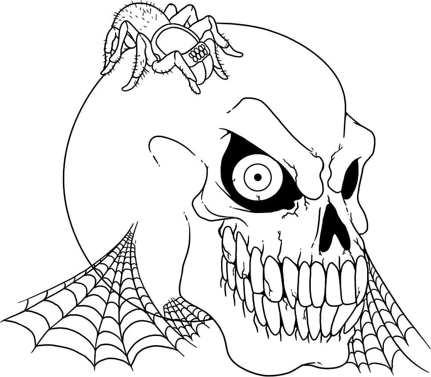 scary halloween coloring pages HD wallpaper