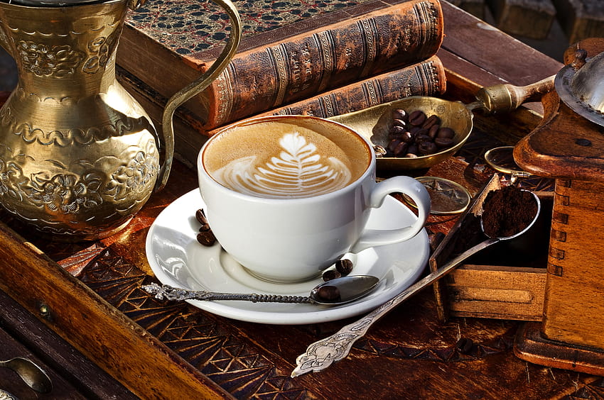 Premium AI Image | cappuccino cup HD 8K wallpaper Stock Photographic Image