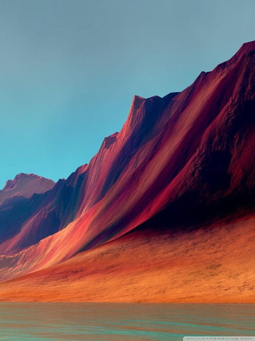 Montañas Rojas, flex fondo de pantalla del teléfono