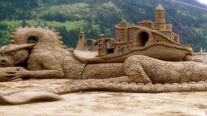 Sand castle 2 155114 High Quality and Resolution on [1366x768] for your , Mobile & Tablet HD wallpaper