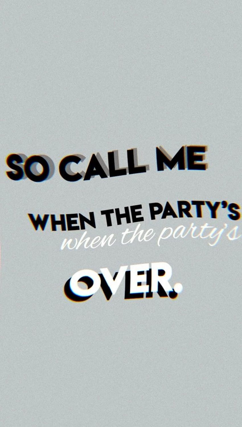 when the party's over by billie eilish, billie eilish logo HD phone wallpaper