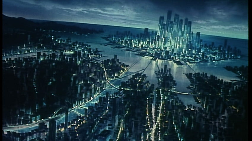 New Port City, fantasma nell'anime shell Sfondo HD