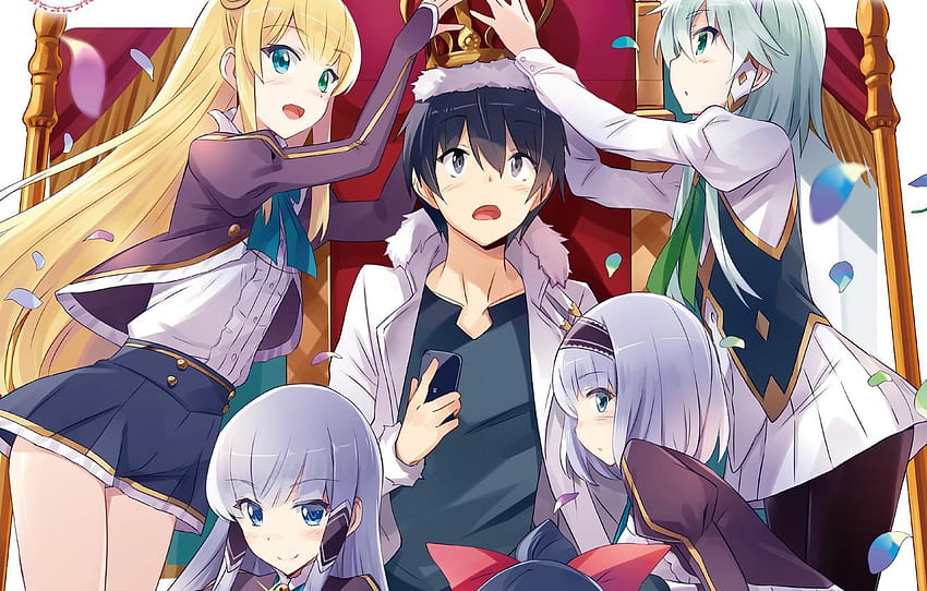 HD wallpaper: anime boys, shoujo, king, crown, suit, group of