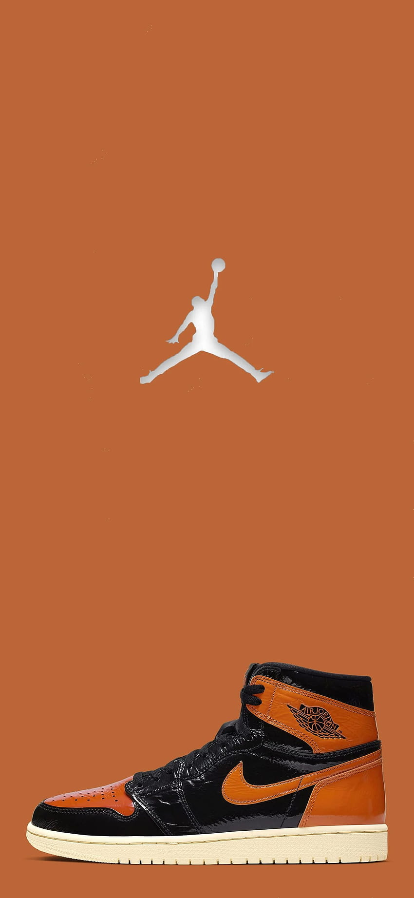 20 Jordan ideas, orange air jordan HD phone wallpaper