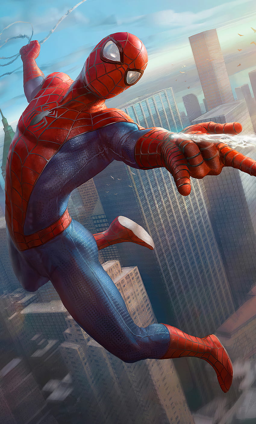 1280x2120 Spider Man Up In The Air iPhone, planos de fundo e Papel de parede de celular HD