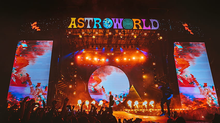 Travis Scott May urzeczywistnia swoje marzenia o „Astroworld” w prawdziwym parku rozrywki – Texas Monthly, koncert estetyczny travis scott Tapeta HD