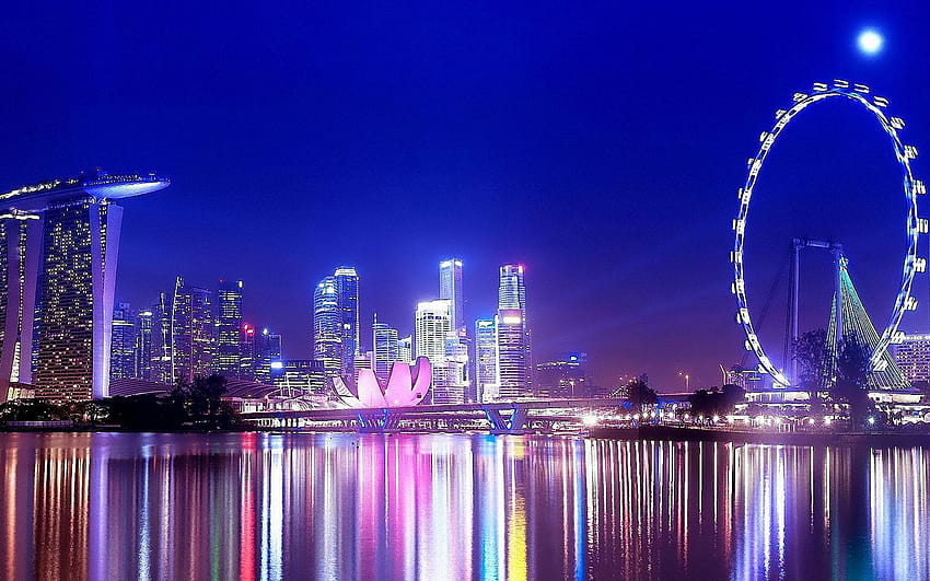 Singapore Flyer Reflection – Seyahat, singapur yansıması HD duvar kağıdı