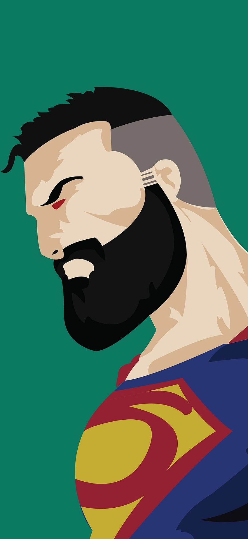 Superman Beard Minimal 1080X2340, mobile superman HD phone wallpaper