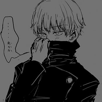 icons • dark • anime • rabisco • perfil • preto e branco