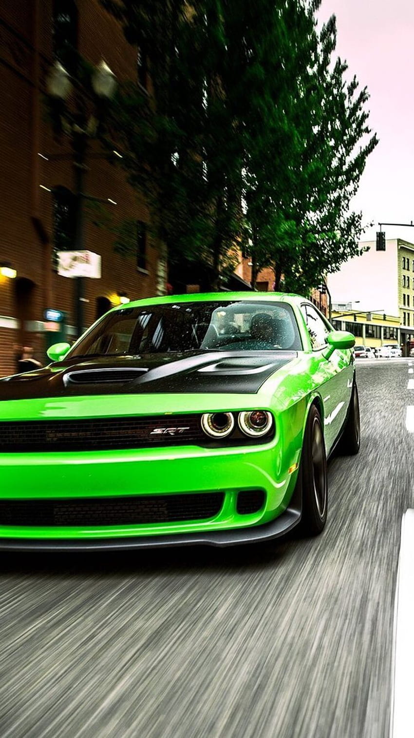 Checkout this for your iPhone: http://zedge/w10425228?src=ios&v=2.2 via @Zedge, lime green dodge challenger HD phone wallpaper