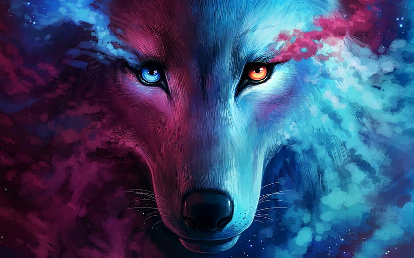 Wolf , Art, Fantasy Art, Eyes, Wild Animal • For You, mystical wolf HD wallpaper