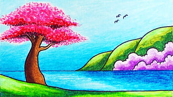 Easy Basic Scenery Drawing For Kids Step-by-Step-saigonsouth.com.vn