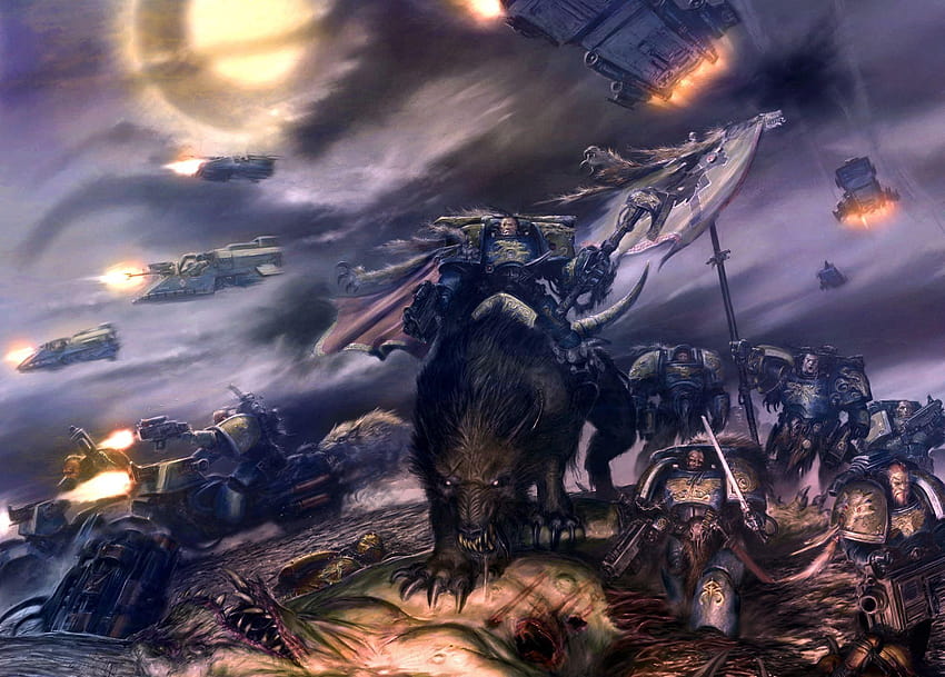 Imperial Knight Allies: The Astartes, command wolf HD wallpaper