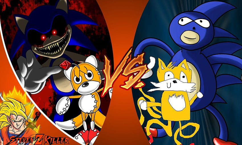 SONIC.EXE and TAILS DOLL vs SANIC and TAELS! Cartoon Fight Club HD wallpaper