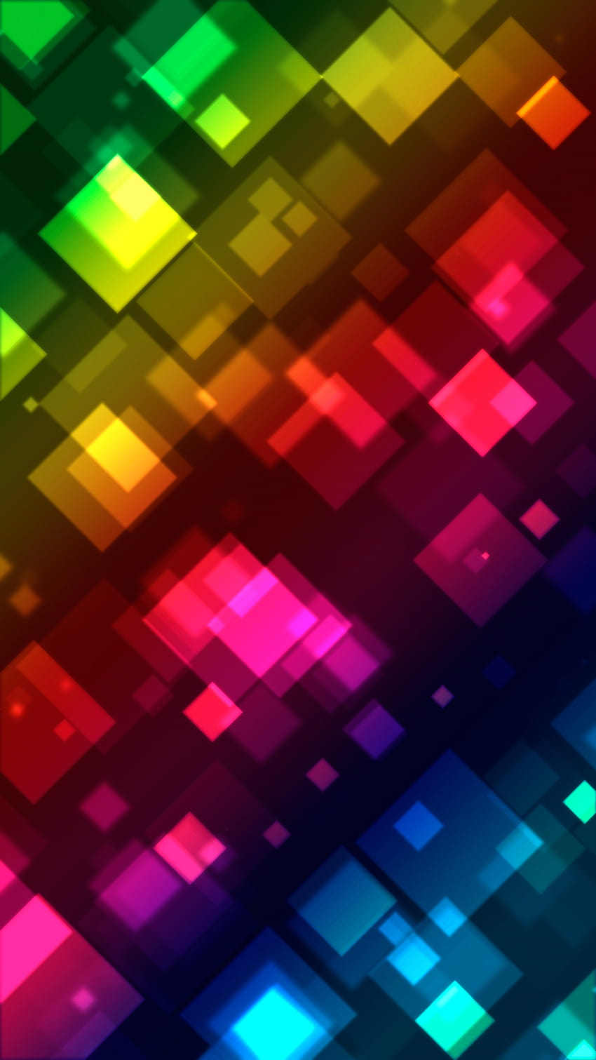Quadrado abstrato, padrão colorido gradiente quadrado Papel de parede de celular HD