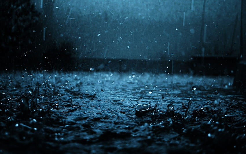 дъжд природа красив нощен дъжд, дъждовна природа HD тапет