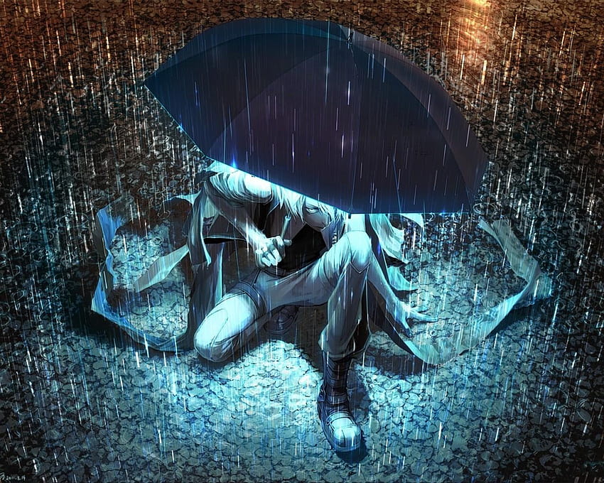 1280x1024 Anime Boy, Rainy, Umbrella, Angry, anime boy rain HD wallpaper