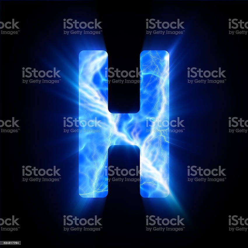 Letra de fuego azul H Stock, v letra de fuego azul fondo de pantalla del teléfono