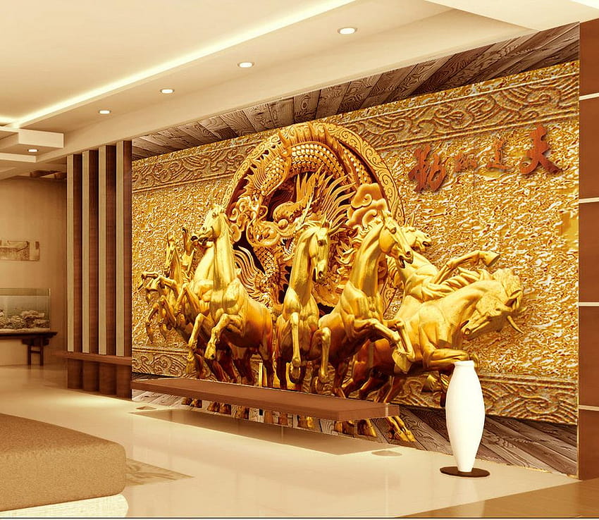 3D large hotel lobby ceiling mural bedroom living room ceiling painting 3D relief HD wallpaper