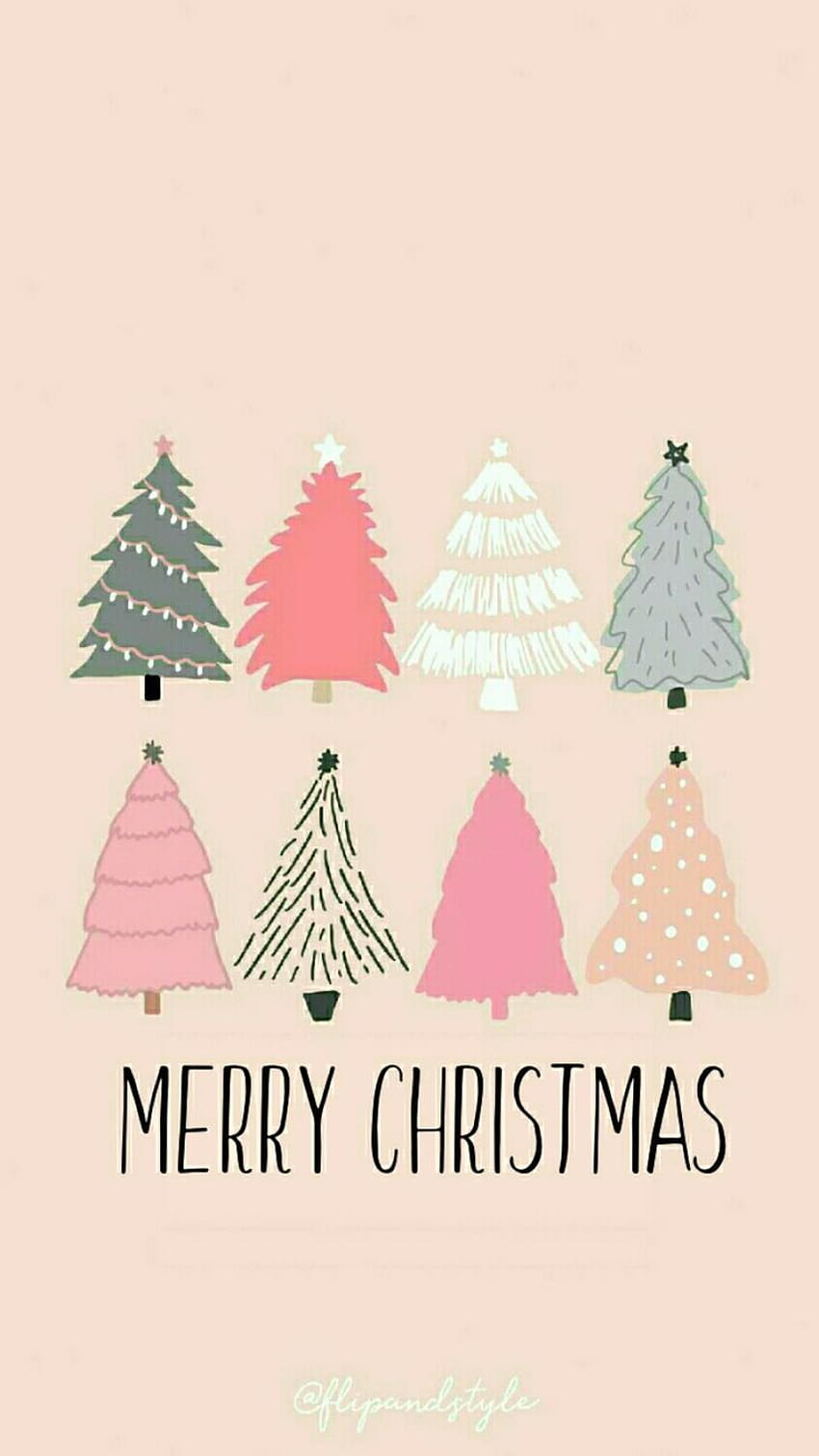 Aesthetic Cute Christmas Tumblr, softie christmas Tapeta na telefon HD