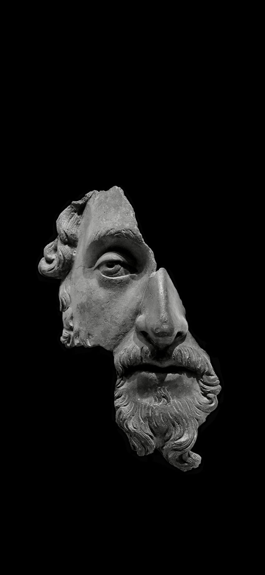 Marcus Aurelius iPhone X , fragment of bronze portrait HD phone wallpaper