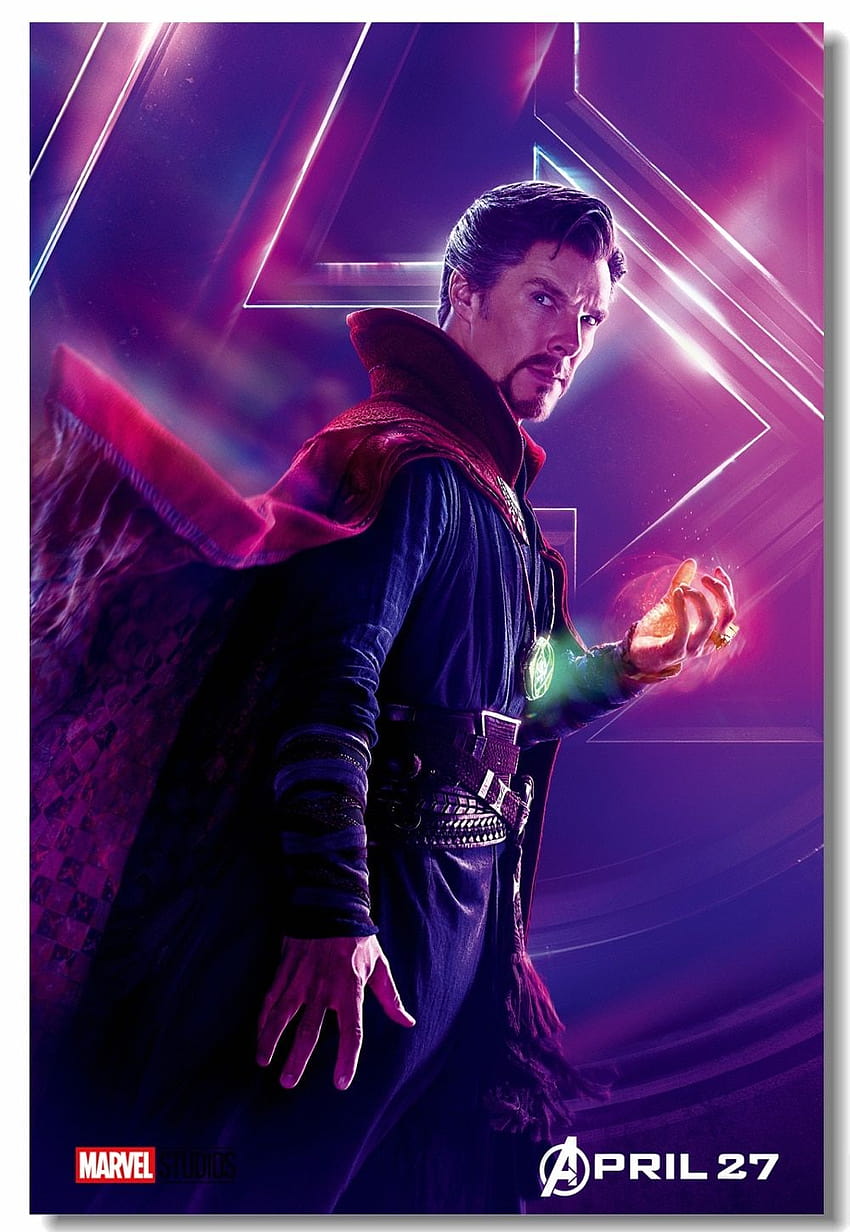 Özel Tuval Duvar Çıkartması Marvel Süper Kahramanlar Doktor Garip Posteri Avengers Infinity Savaş Yıldız Efendisi Sticker Duvar resmi, dr garip sonsuzluk savaşı HD telefon duvar kağıdı