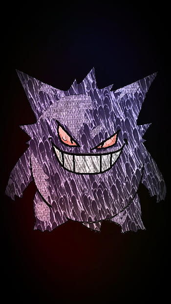 Gengar, #ishmam, #Haunter, #Pokémon, #Pokemon Evil, #minimalism, #blue  background, #simple background, #artwork, 1920x1200 …