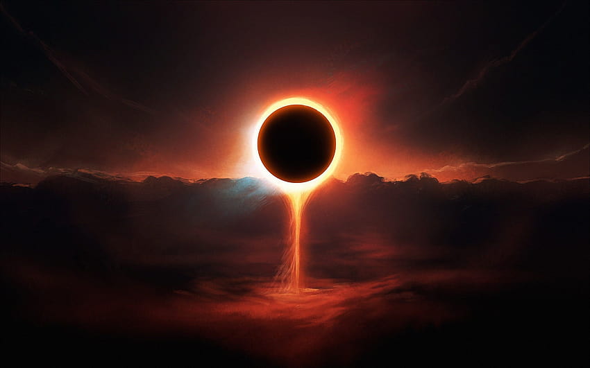 total solar eclipse HD wallpaper