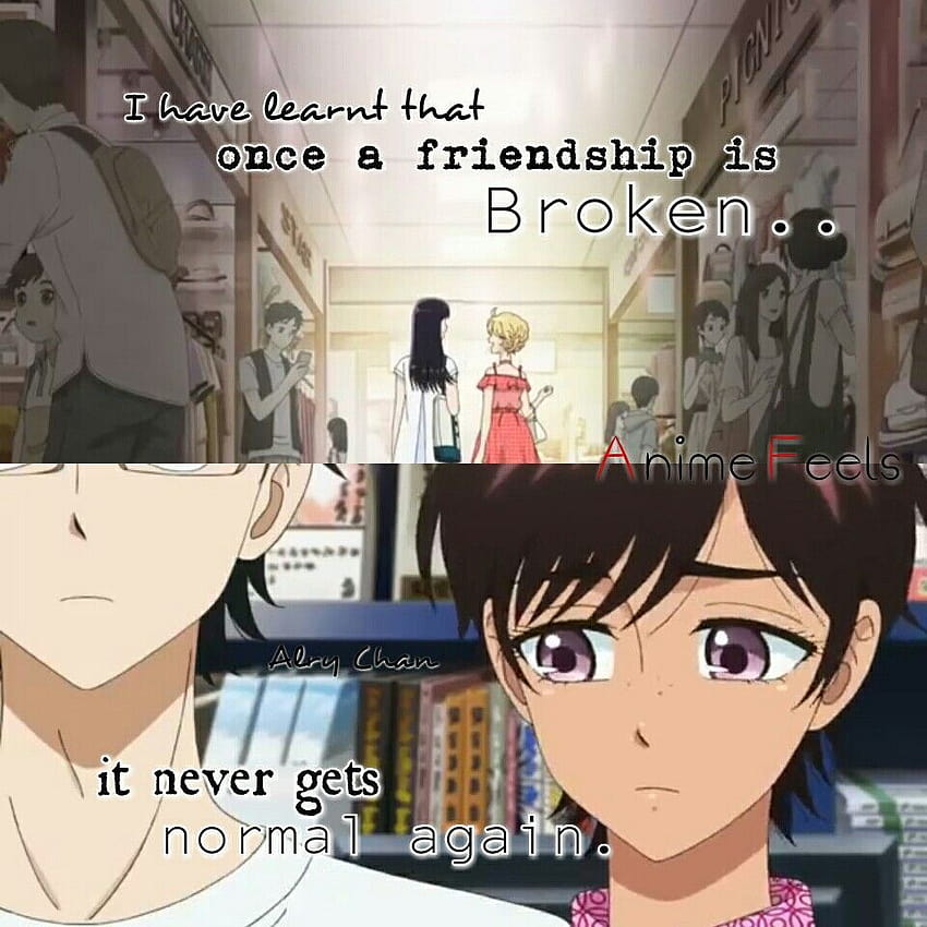Broken Friendship • Anime: Koe Wa Amaegatari/After the Rain, sad anime friendship HD phone wallpaper