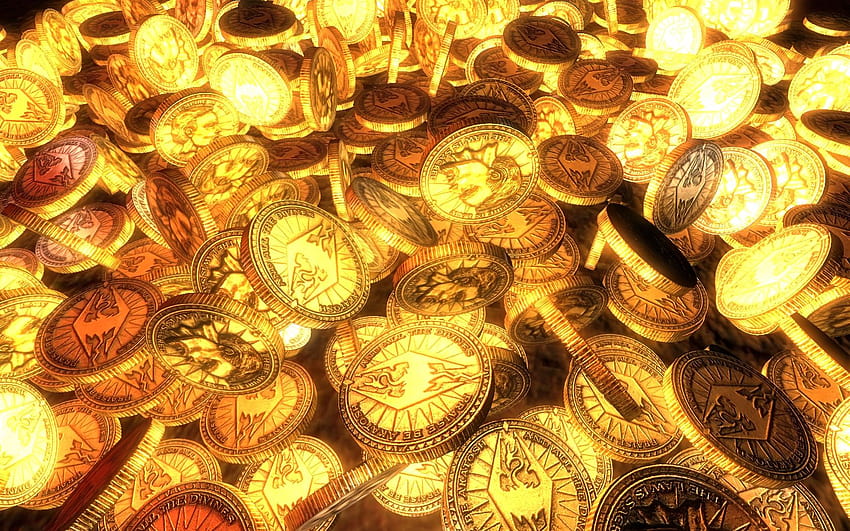 moneta d'oro ad alta risoluzione, moneta d'oro Sfondo HD