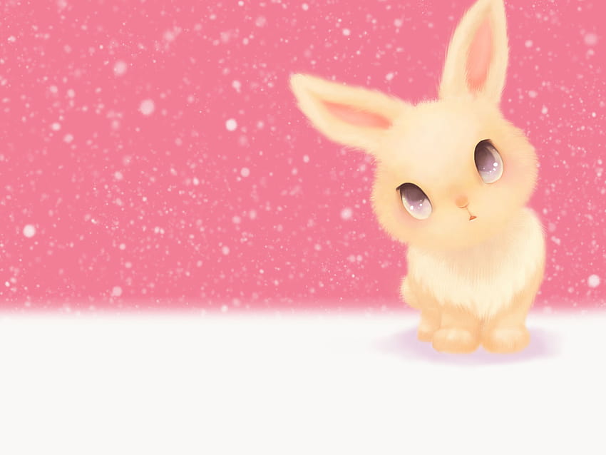 Pink Cartoon Bunny ) Cute cute rabbit, cartoon rabbit HD wallpaper | Pxfuel