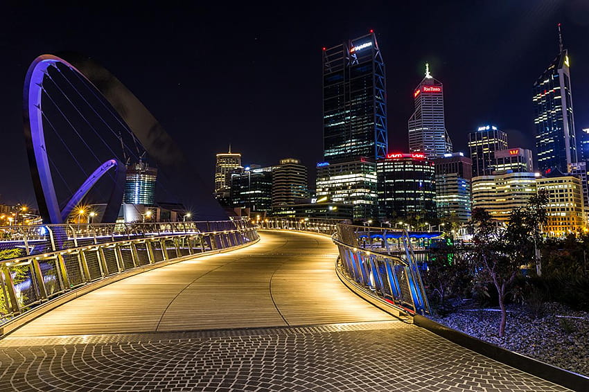 Australie Elizabeth Quay Bridge Pont de Perth, perth australie Fond d'écran HD