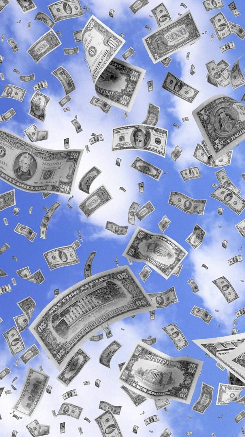 Money Rain von xhani_rm, blaues Geld HD-Handy-Hintergrundbild