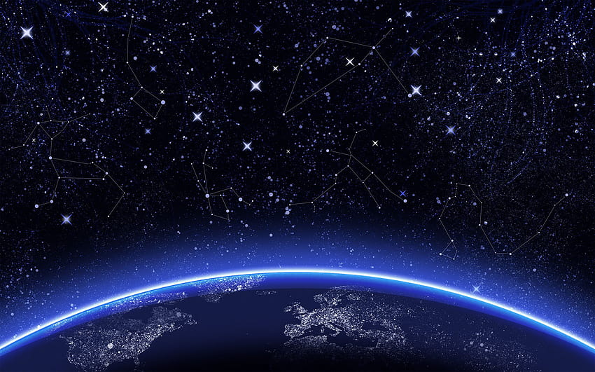 Fantastik Dünya Ve Gökyüzündeki Yıldızlar Gece grafiği, uzay noeli HD duvar kağıdı