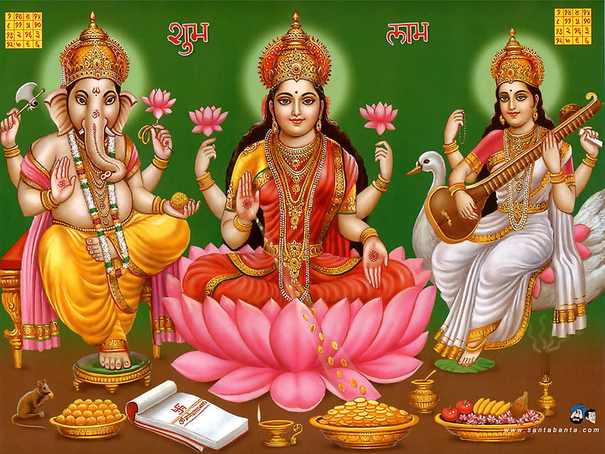 Indian Hindu God Indian Lord, laxmi pooja HD wallpaper