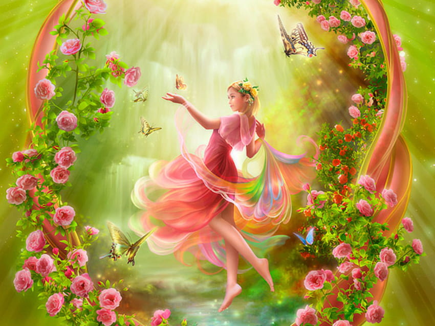 3 Fairy Garden, fantasy garden HD wallpaper