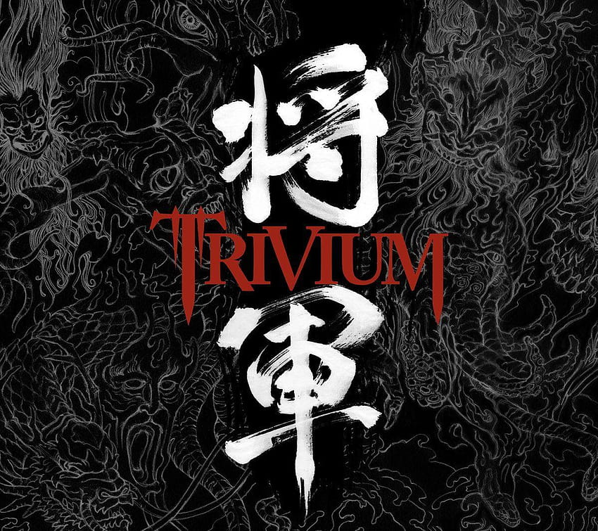 アジアのタイポグラフィとグラフィック デザイン トリヴィウム ショーグンのアルバム カバー、 高画質の壁紙