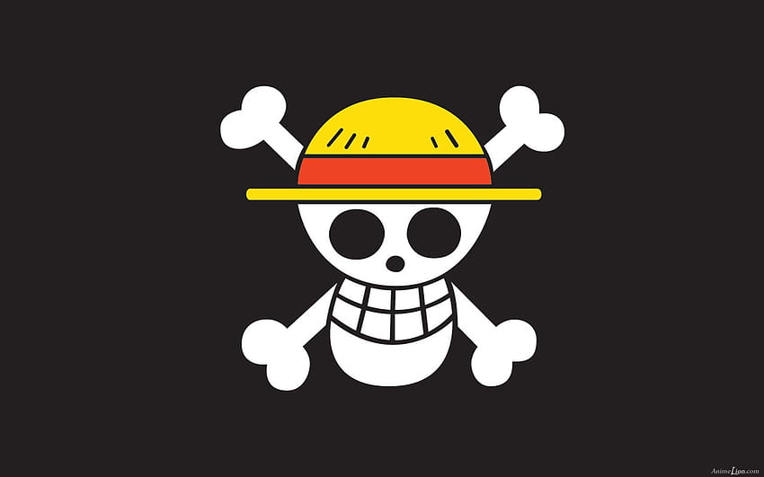 Bandeira de One Piece, pirata da lei do emblema de anime papel de parede HD