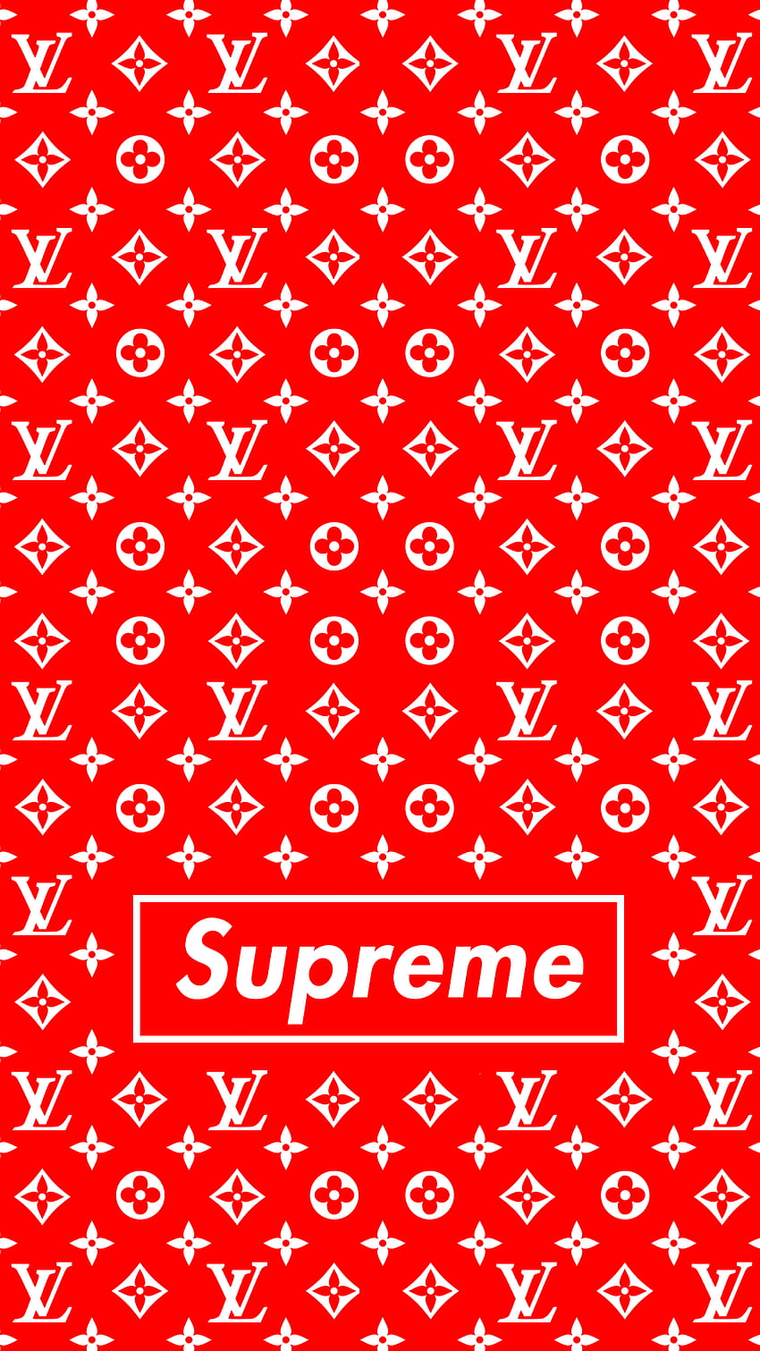 LV supreme. Supreme , Supreme iphone , Bape, Red Gucci HD phone wallpaper