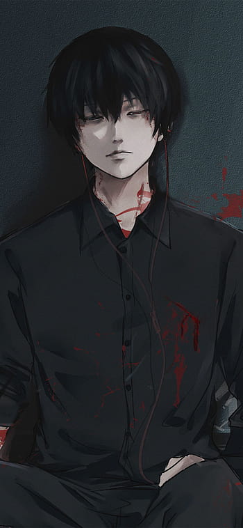 Download wallpaper 240x320 tokyo ghoul, dark, anime boy, artwork, old mobile,  cell phone, smartphone, 240x320 hd image background, 18584