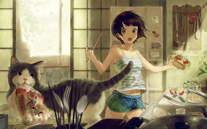 Anime Kitchen Digital Art Manga Amazing [1920x1200] für Ihr, Handy und Tablet, Anime-Kunst für die Küche HD-Hintergrundbild